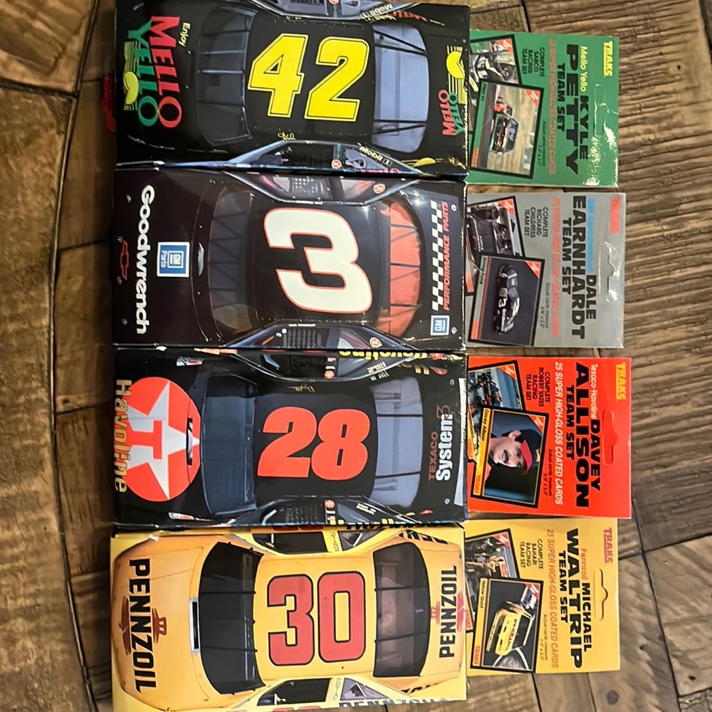 Traks NASCAR Team Sets.  Earnhardt, Allison, Petty and Waltrip